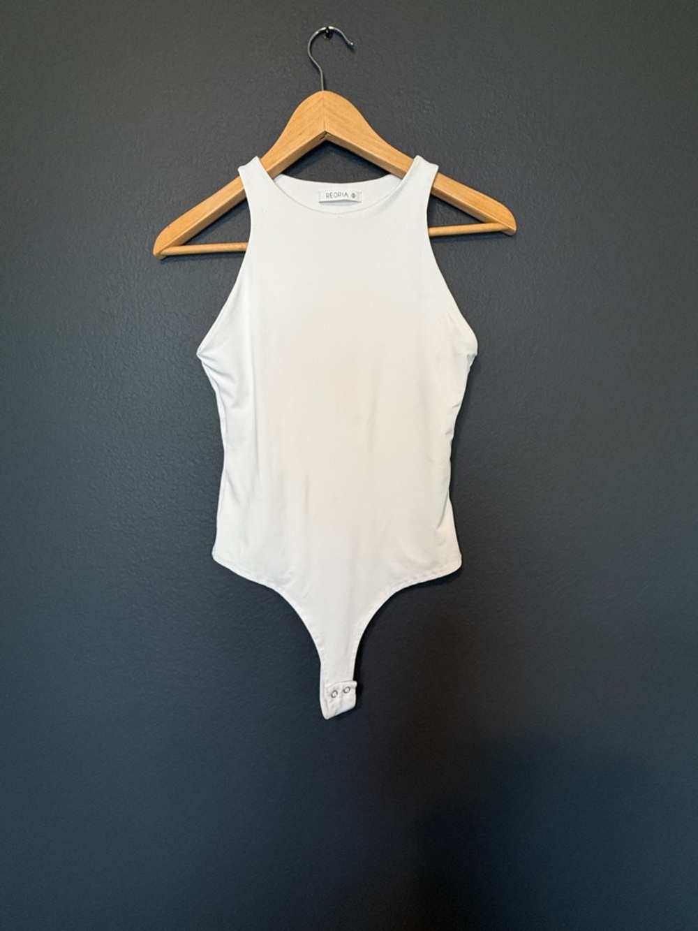 Reoria White Bodysuit - Minimal Tank Style